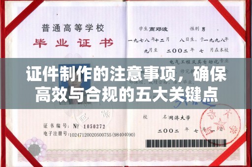 泾阳证件制作的注意事项，确保高效与合规的五大关键点