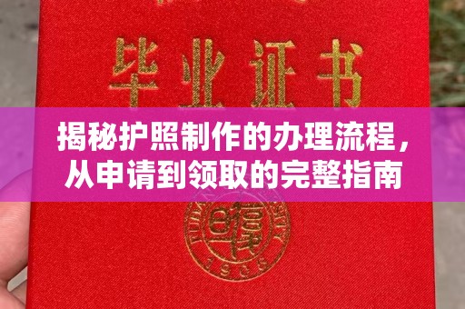 泾阳揭秘护照制作的办理流程，从申请到领取的完整指南